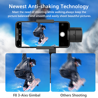AXNEN F8 3-Axis Handheld Gimbal stabilizator telefonu Smartphone statyw uchwyt na telefon komórkowy dla iPhone Android komórka telefon nagrywania wideo 2